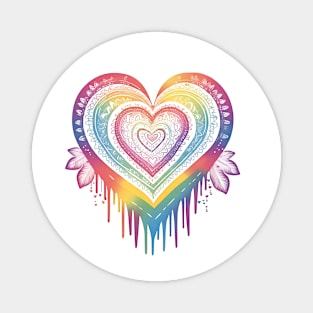 Rainbow Hearth Magnet